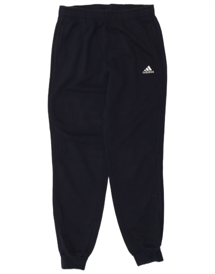 Adidas Boys Tracksuit Trousers Joggers 15-16 Years Navy Blue Cotton