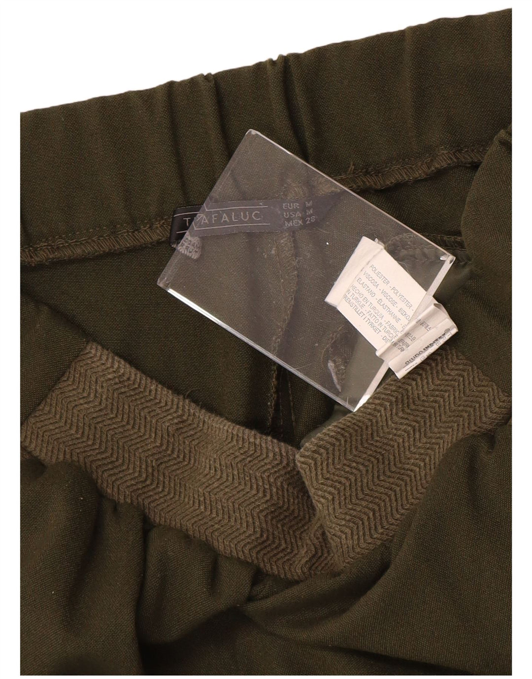 ZARA Womens Tapered Chino Trousers Medium W28 L27 Khaki Polyester