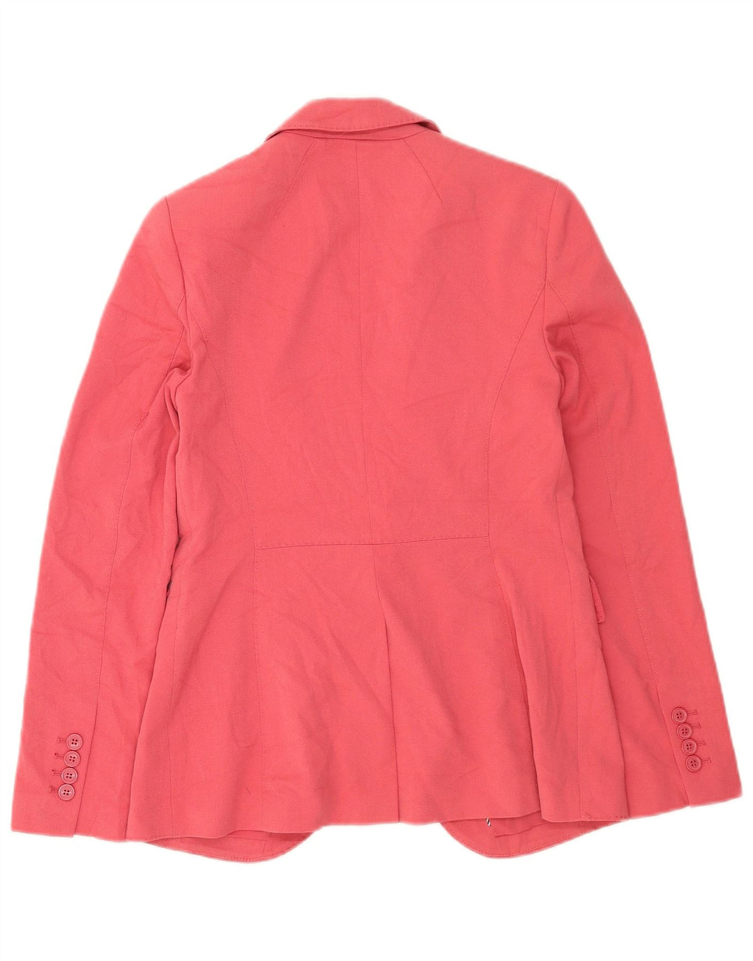 Marks & Spencer Womens 1 Button Blazer Jacket UK 8 Small Pink Polyester