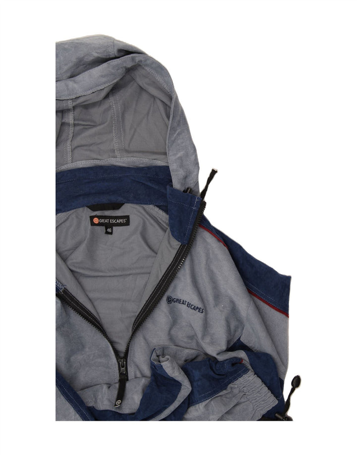 GREAT ESCAPES Mens Full Tracksuit IT 46 Small  Grey Colourblock Polyester Vintage Great Escapes and Second-Hand Great Escapes from Messina Hembry 