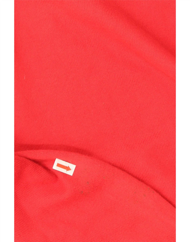 Trussardi Jeans Mens V-Neck Jumper Sweater Medium Red Cotton