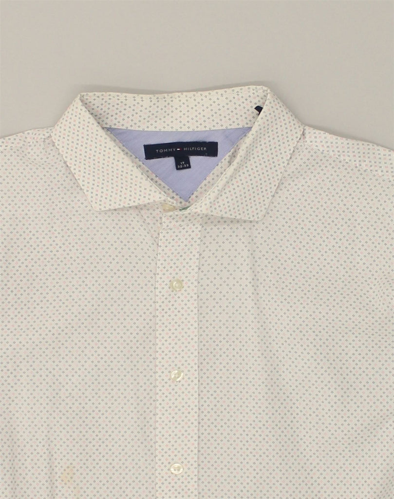 TOMMY HILFIGER Mens Shirt Size 17 XL White Cotton | Vintage Tommy Hilfiger | Thrift | Second-Hand Tommy Hilfiger | Used Clothing | Messina Hembry 