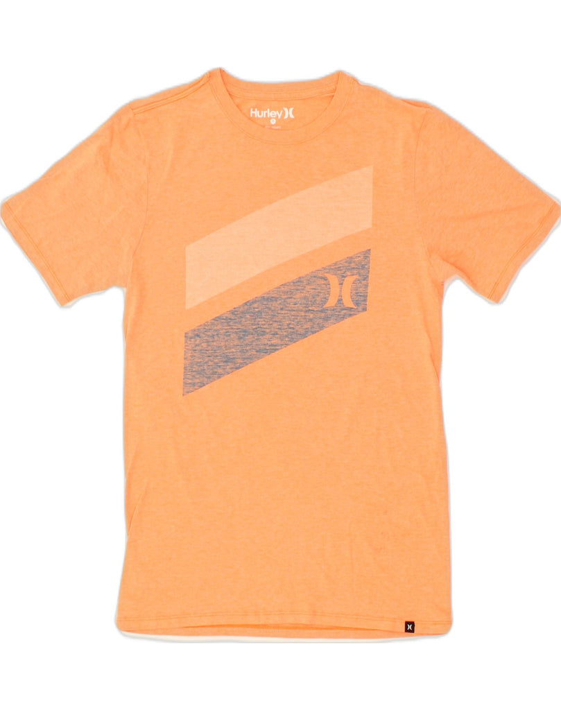 HURLEY Mens Graphic T-Shirt Top Small Orange Polyester | Vintage Hurley | Thrift | Second-Hand Hurley | Used Clothing | Messina Hembry 