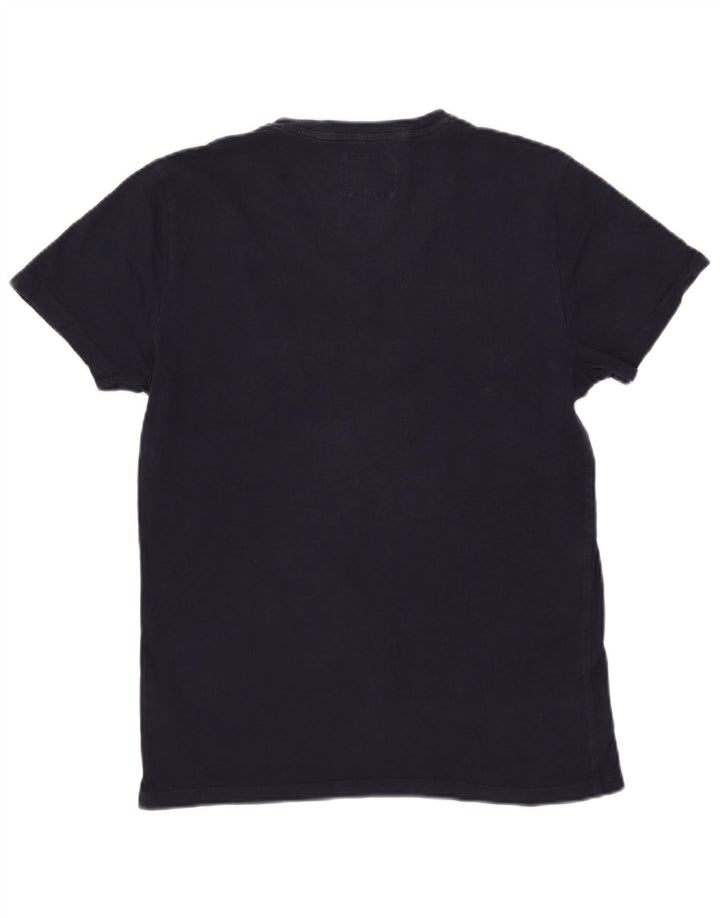 Superdry Mens T-Shirt Top Medium Navy Blue Cotton