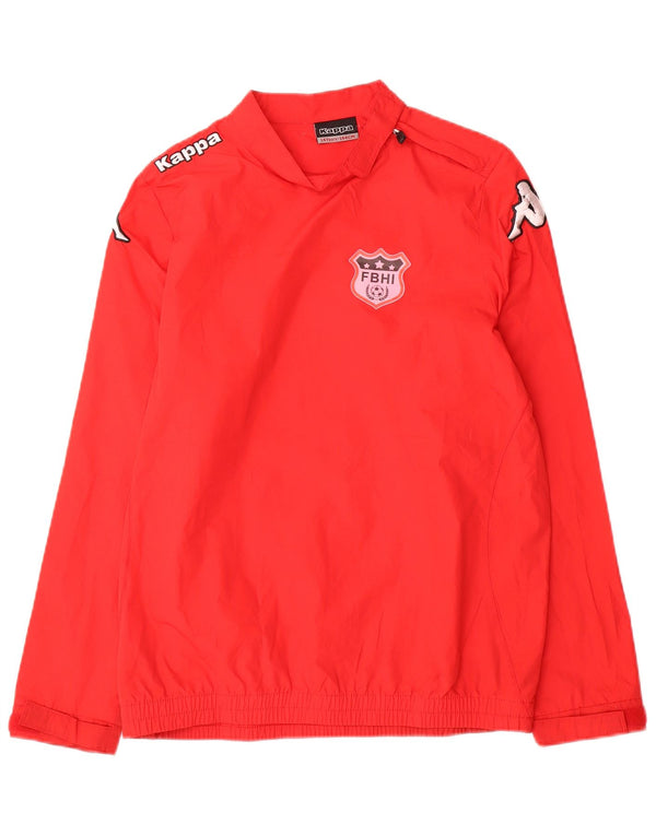 Kappa Boys Graphic Zip Neck Pullover Tracksuit Top 13-14 Years Red