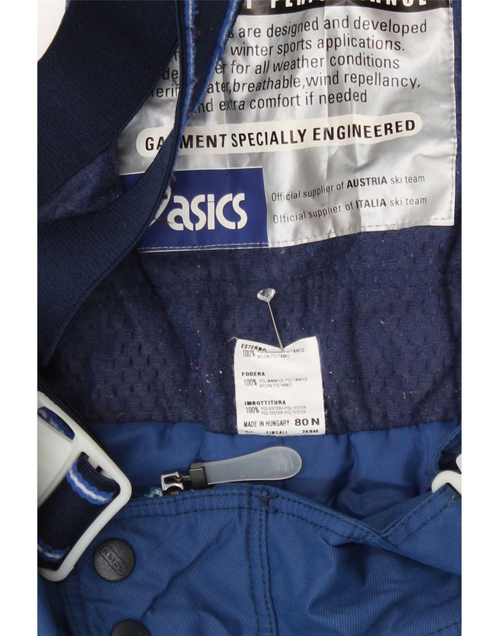 Asics Mens Dungarees Ski Trousers Small Blue Colourblock Polyamide