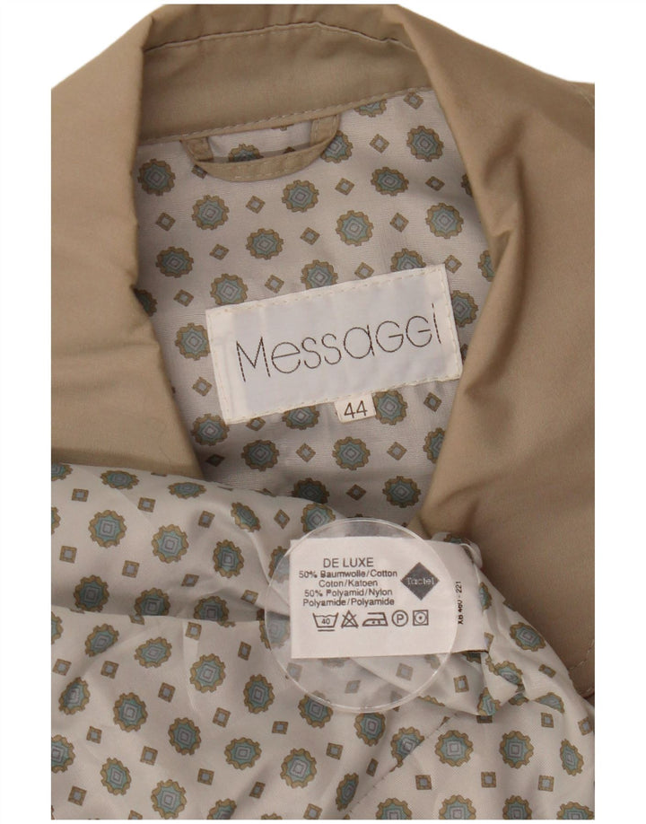 Vintage Womens Oversized Raincoat EU 44 XL Beige Cotton