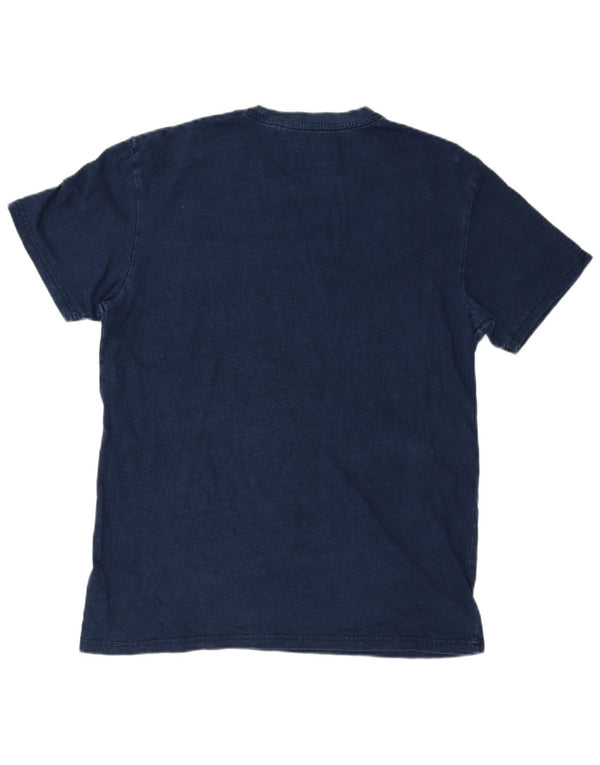 SUPERDRY Mens T-Shirt Top Large Navy Blue Cotton