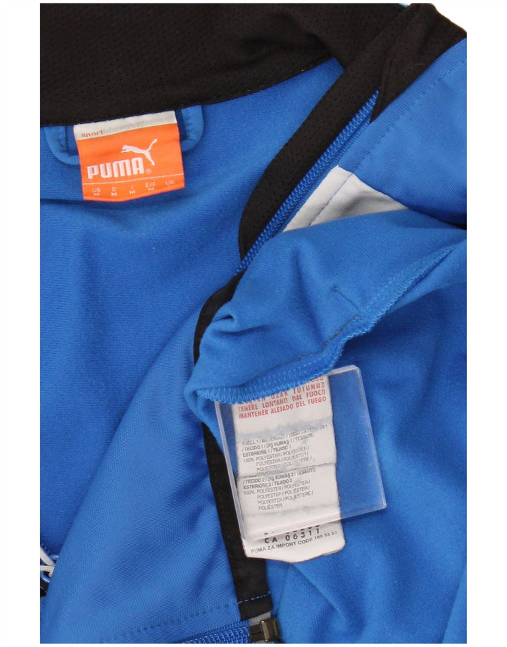 Puma Mens Tracksuit Top Jacket Medium Blue Colourblock Polyester