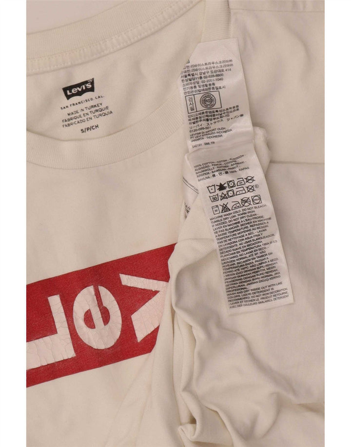Levi's Mens Graphic T-Shirt Top Small White Cotton