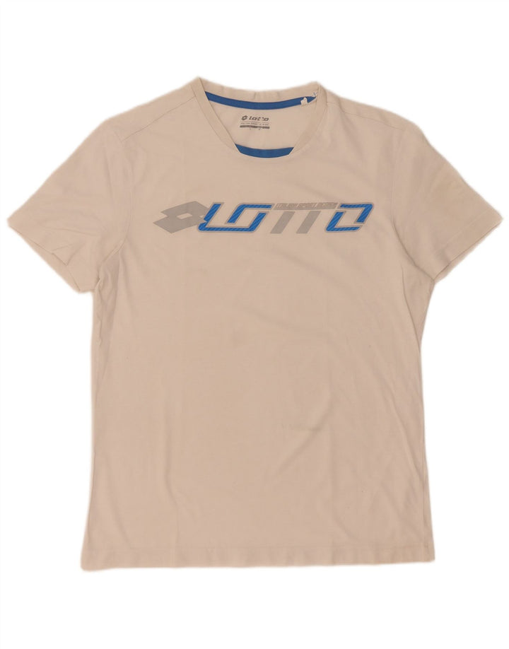 Lotto Mens Graphic T-Shirt Top Medium White