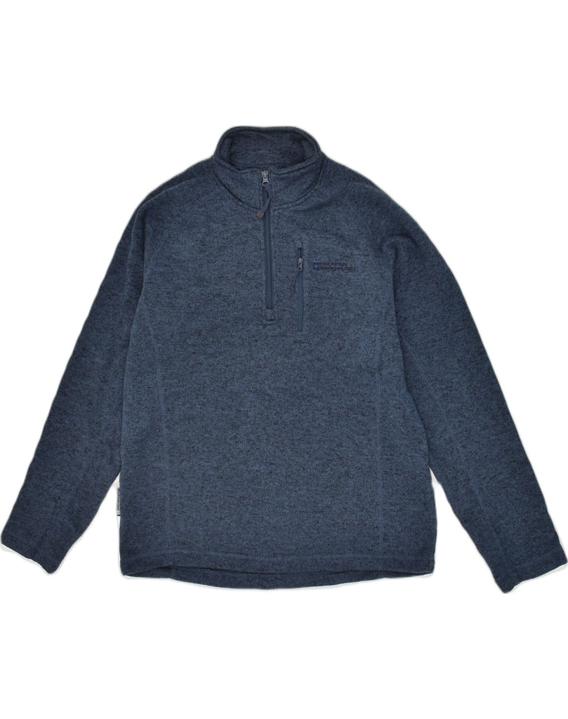 MOUNTAIN WAREHOUSE Mens Zip Neck Jumper Sweater Medium Navy Blue Flecked | Vintage Mountain Warehouse | Thrift | Second-Hand Mountain Warehouse | Used Clothing | Messina Hembry 