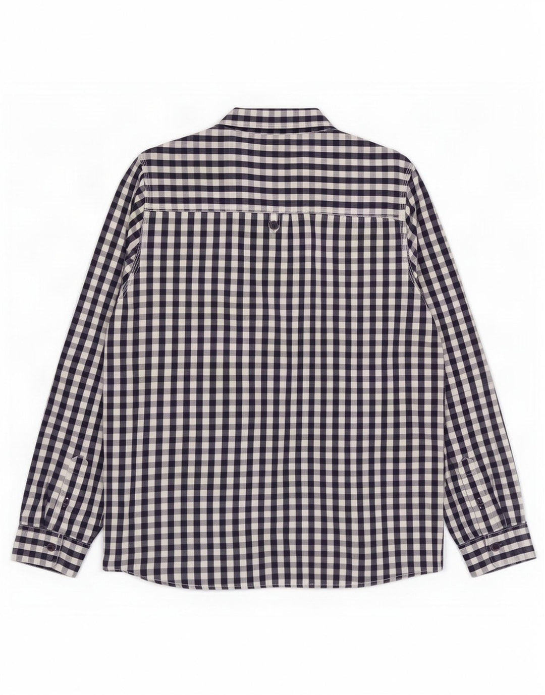 Weird Fish Mens Shirt XL Navy Blue Gingham Cotton