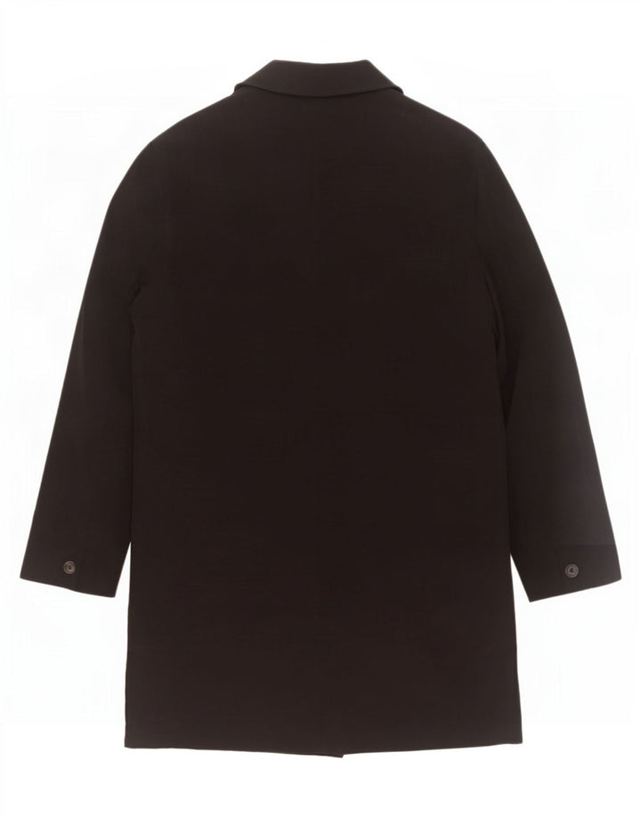 Calvin Klein Mens Overcoat UK 38 Medium Black Polyester