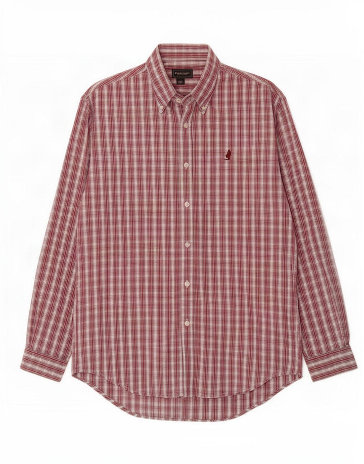 Marlboro Classics Mens Shirt Large Red Check Cotton