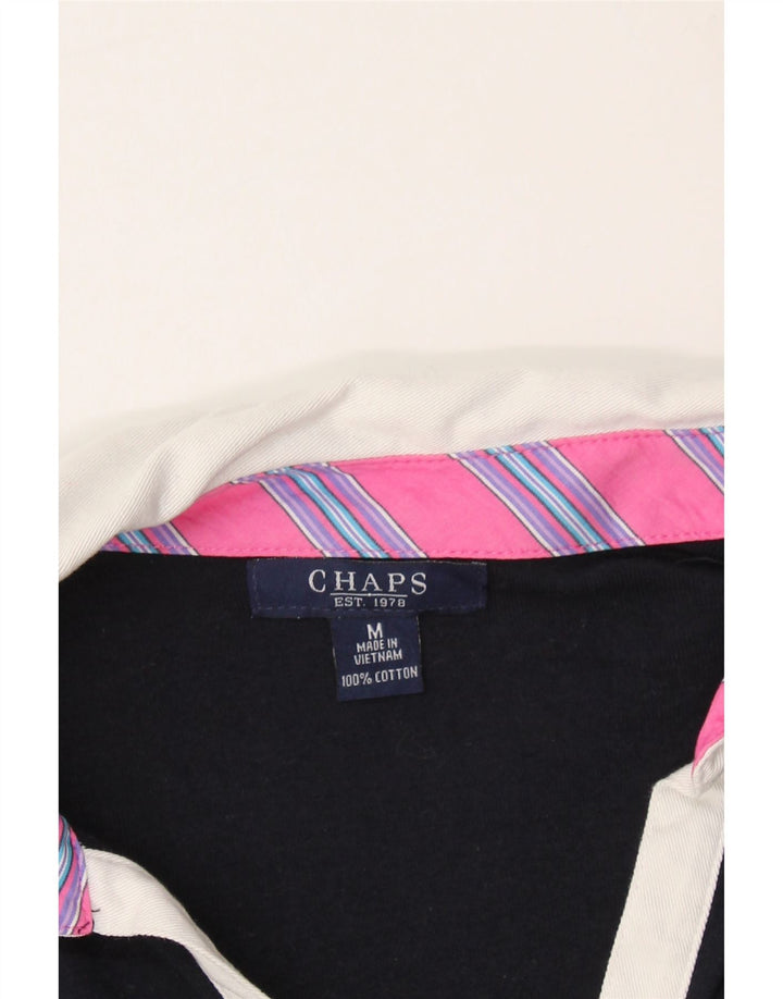 CHAPS Womens Polo Shirt UK 12 Medium Navy Blue Cotton Vintage Chaps and Second-Hand Chaps from Messina Hembry 