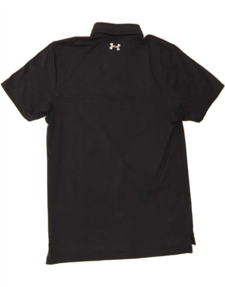 UNDER ARMOUR Mens Cold Gear Polo Shirt Small Black Polyester Vintage Under Armour and Second-Hand Under Armour from Messina Hembry 