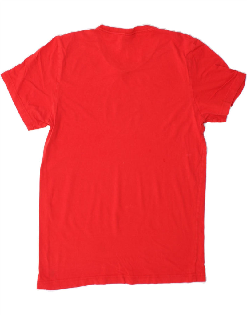 ADIDAS Mens Graphic T-Shirt Top Medium Red Cotton Vintage Adidas and Second-Hand Adidas from Messina Hembry 