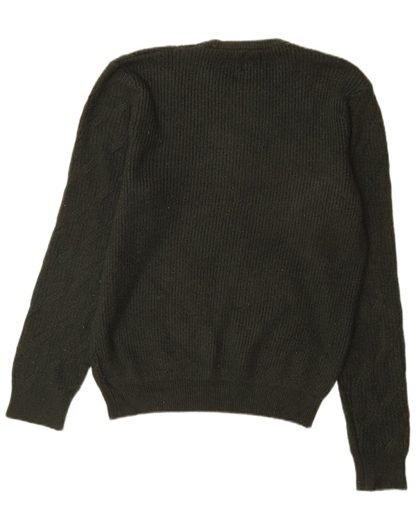 Marks & Spencer Mens Crew Neck Jumper Sweater Medium Green Polyamide