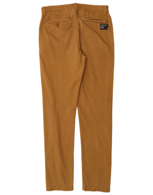 Superdry Mens Slim Chino Trousers Small W28 L32 Beige Cotton