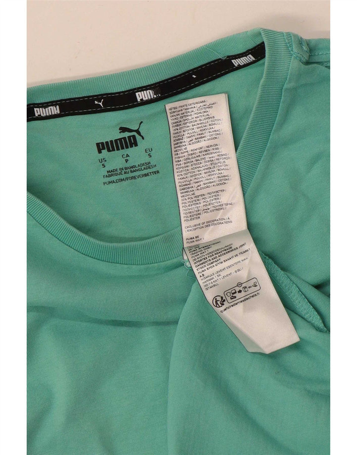 Puma Mens T-Shirt Top Small Green Cotton