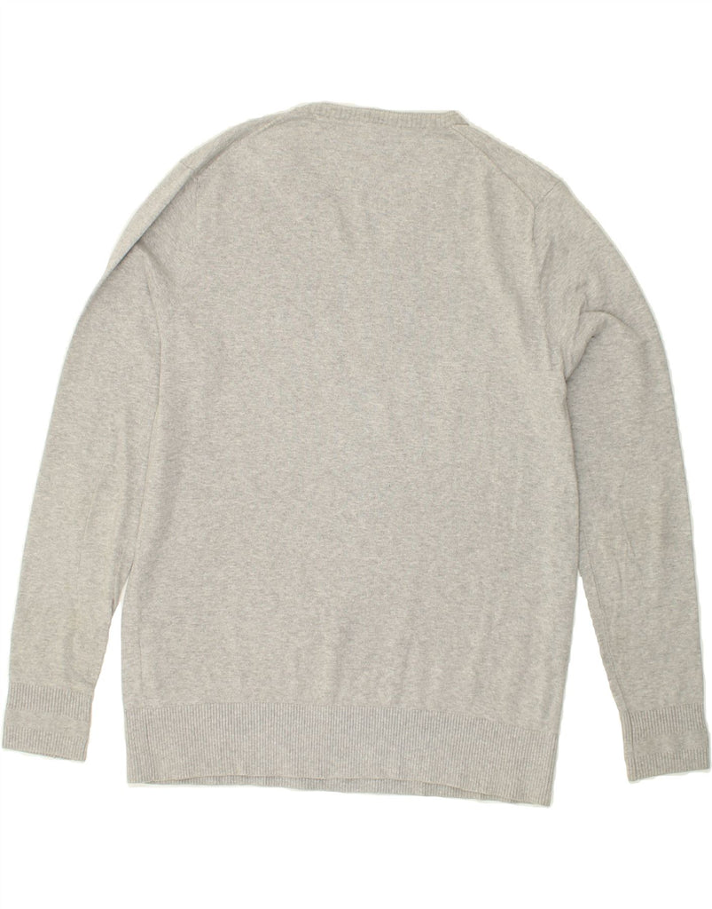 TOMMY HILFIGER Womens V-Neck Jumper Sweater UK 20 2XL Grey Cotton | Vintage Tommy Hilfiger | Thrift | Second-Hand Tommy Hilfiger | Used Clothing | Messina Hembry 