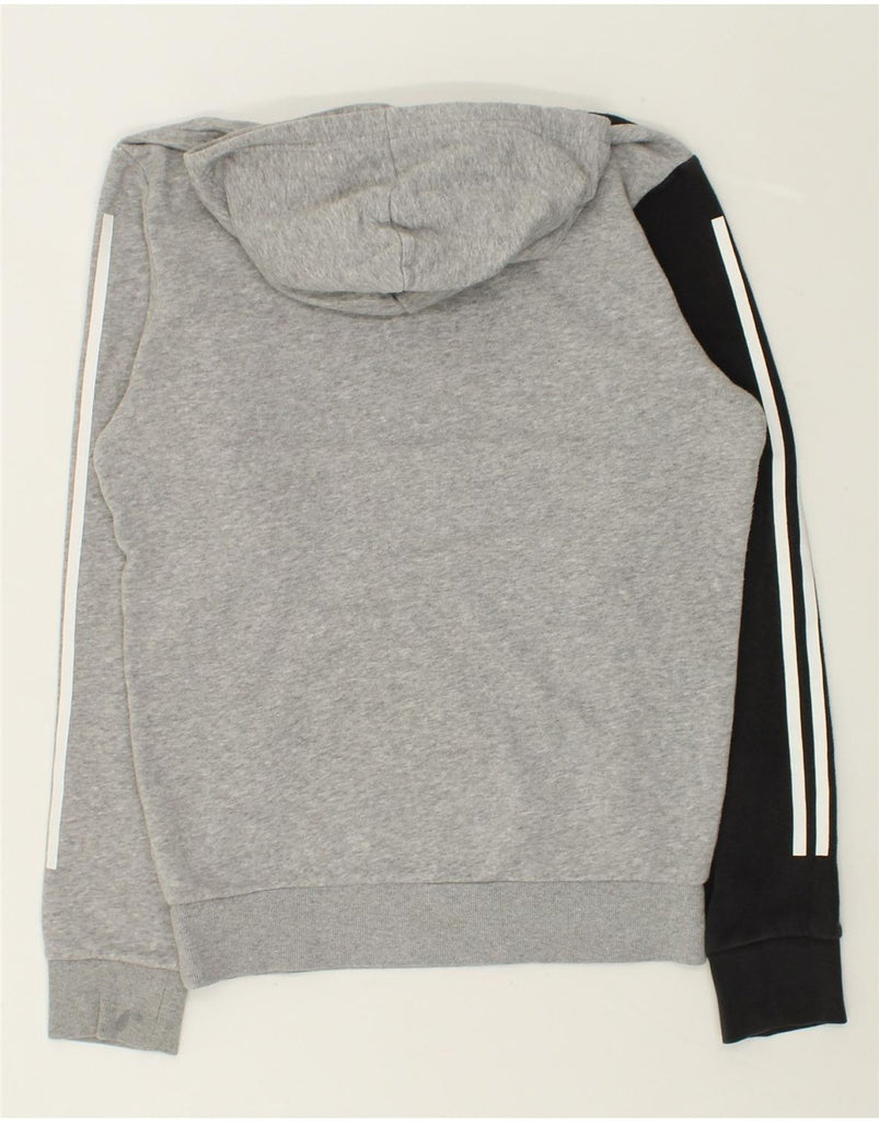 ADIDAS Mens Graphic Hoodie Jumper Small Grey Colourblock Cotton | Vintage Adidas | Thrift | Second-Hand Adidas | Used Clothing | Messina Hembry 