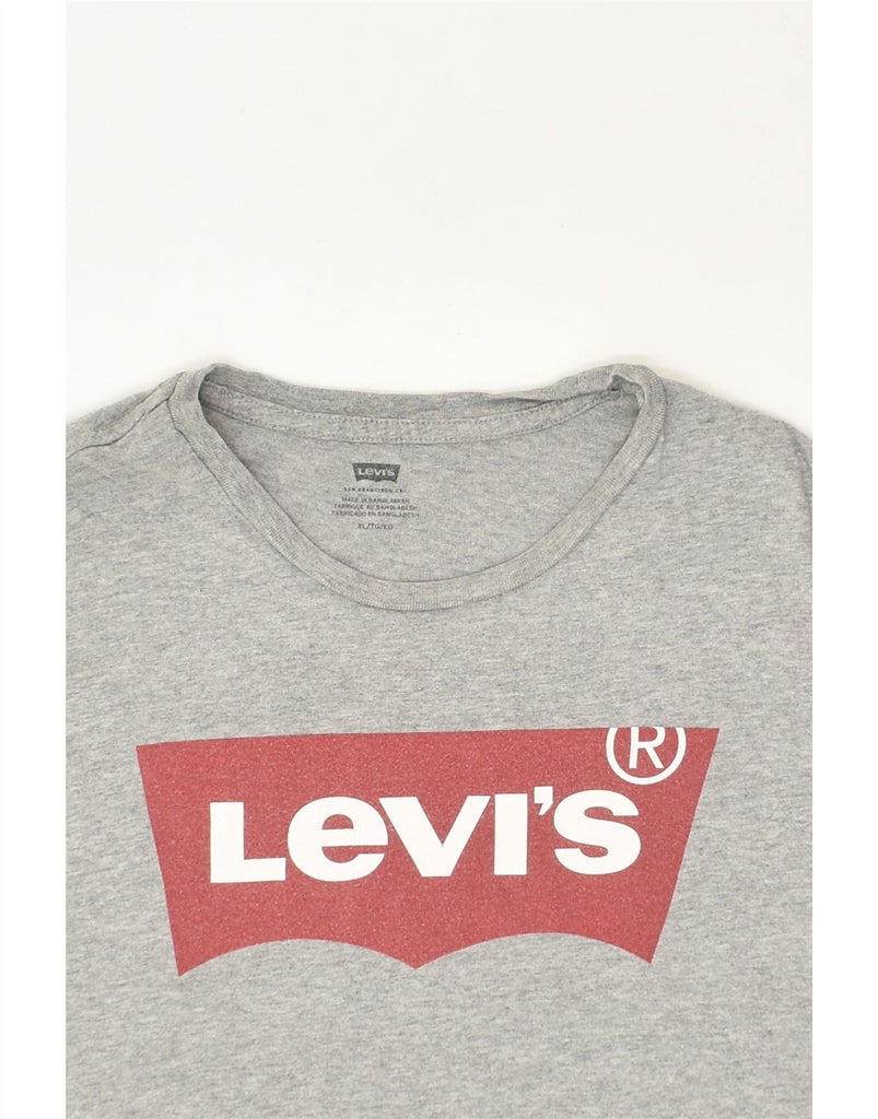 LEVI'S Mens Tall Graphic T-Shirt Top XL Grey Cotton | Vintage Levi's | Thrift | Second-Hand Levi's | Used Clothing | Messina Hembry 