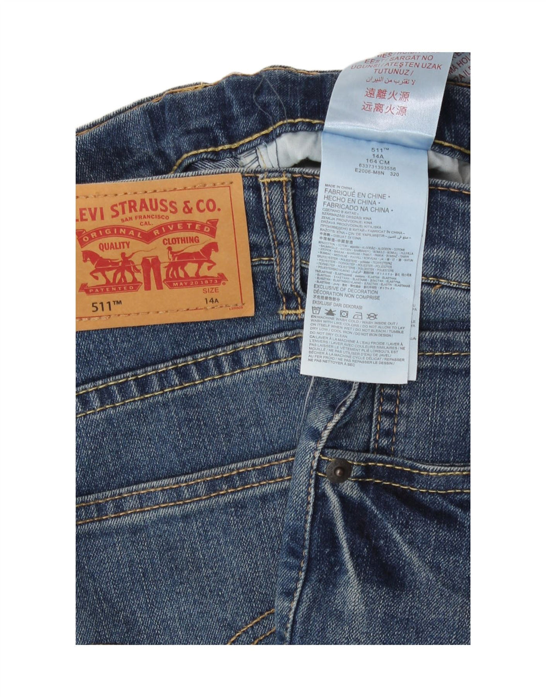 Levi's Boys 511 Slim Jeans 13-14 Years W28 L30 Blue