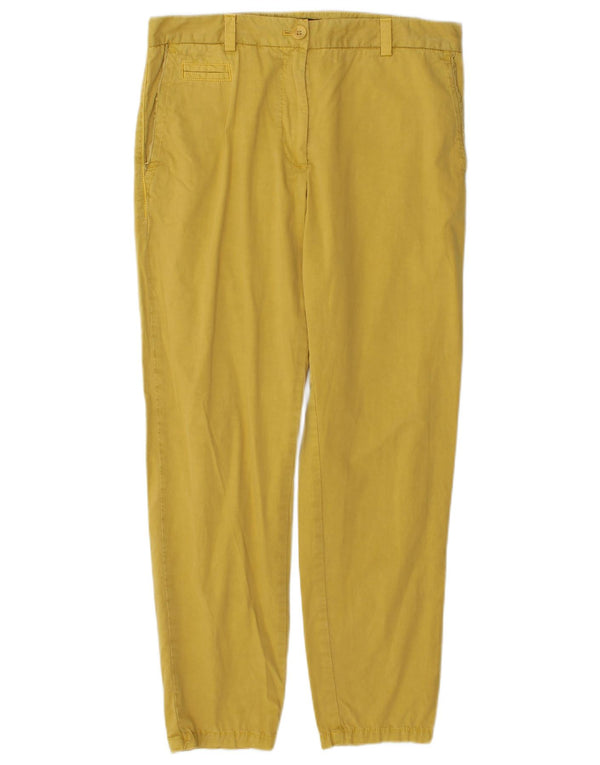 Marks & Spencer Womens Slim Chino Trousers UK 10 Small W32 L27 Yellow
