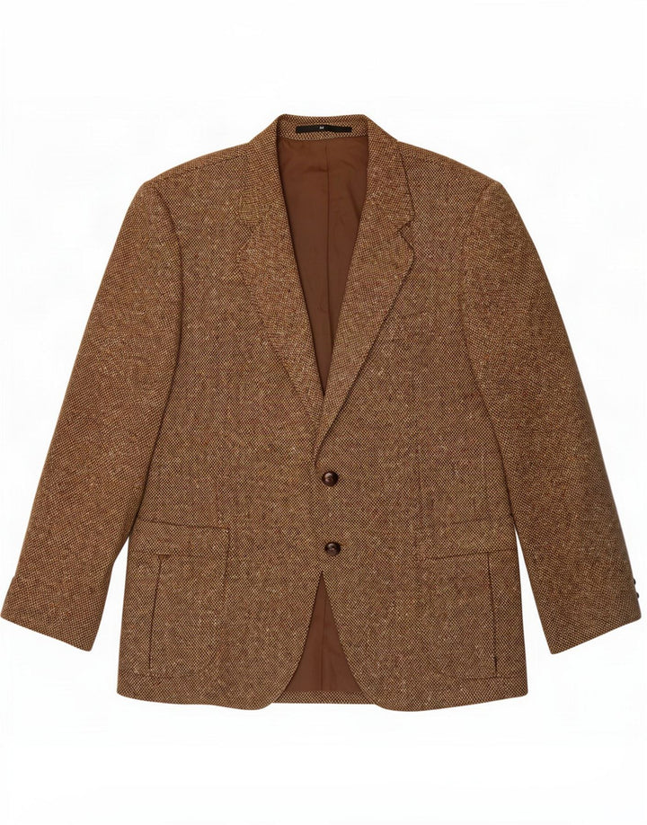 Formtreu Mens 2 Button Blazer Jacket IT 52 XL Brown New Wool