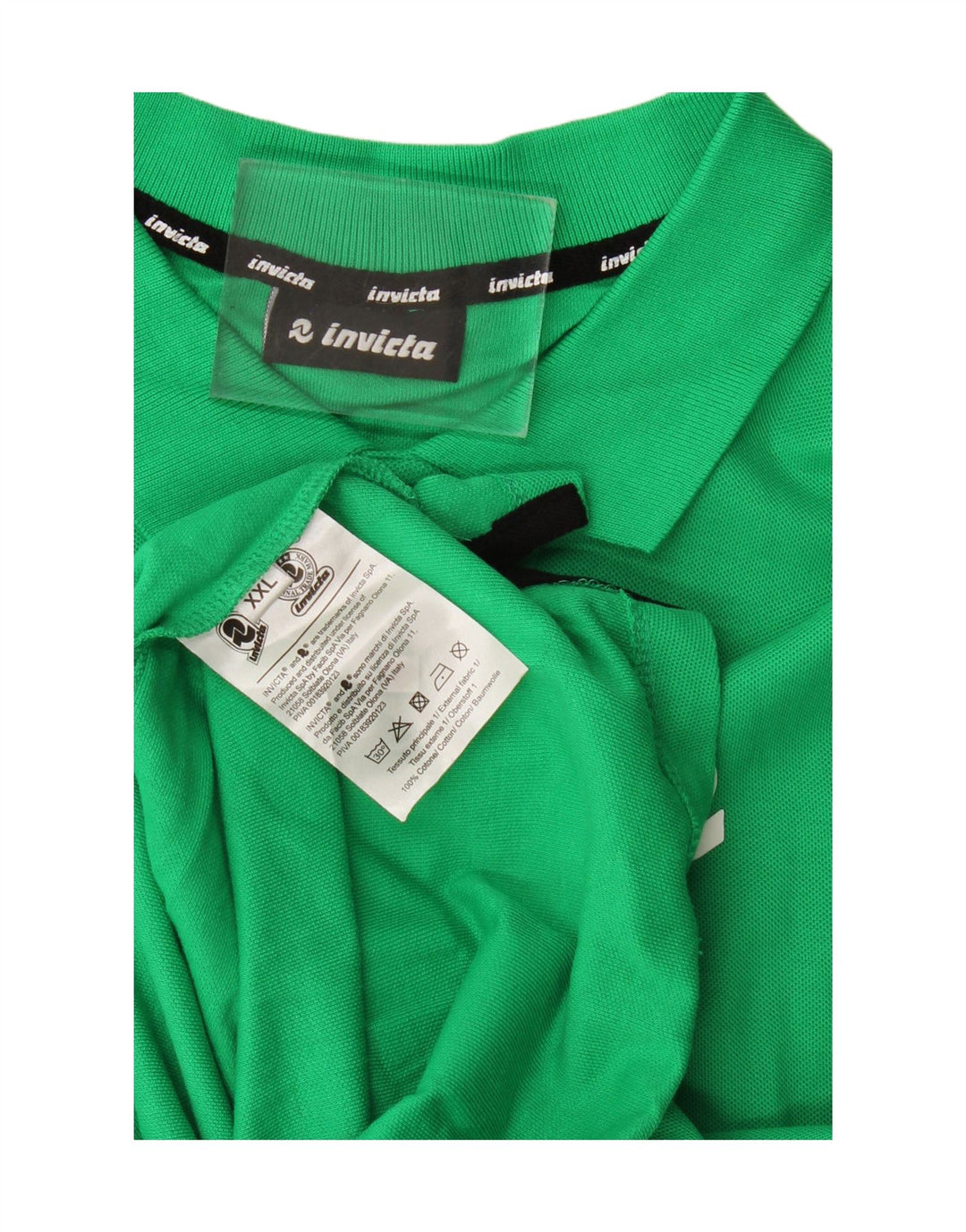 INVICTA Mens Graphic Polo Shirt 2XL Green Cotton