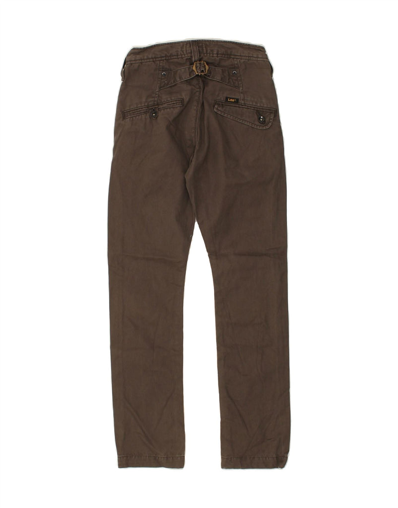 LEE Boys Slim Chino Trousers 8-9 Years W24 L25 Brown Cotton Vintage Lee and Second-Hand Lee from Messina Hembry 