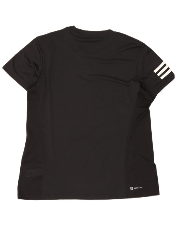 Adidas Womens Aeroready T-Shirt Top UK 16/18 Large Black Polyester