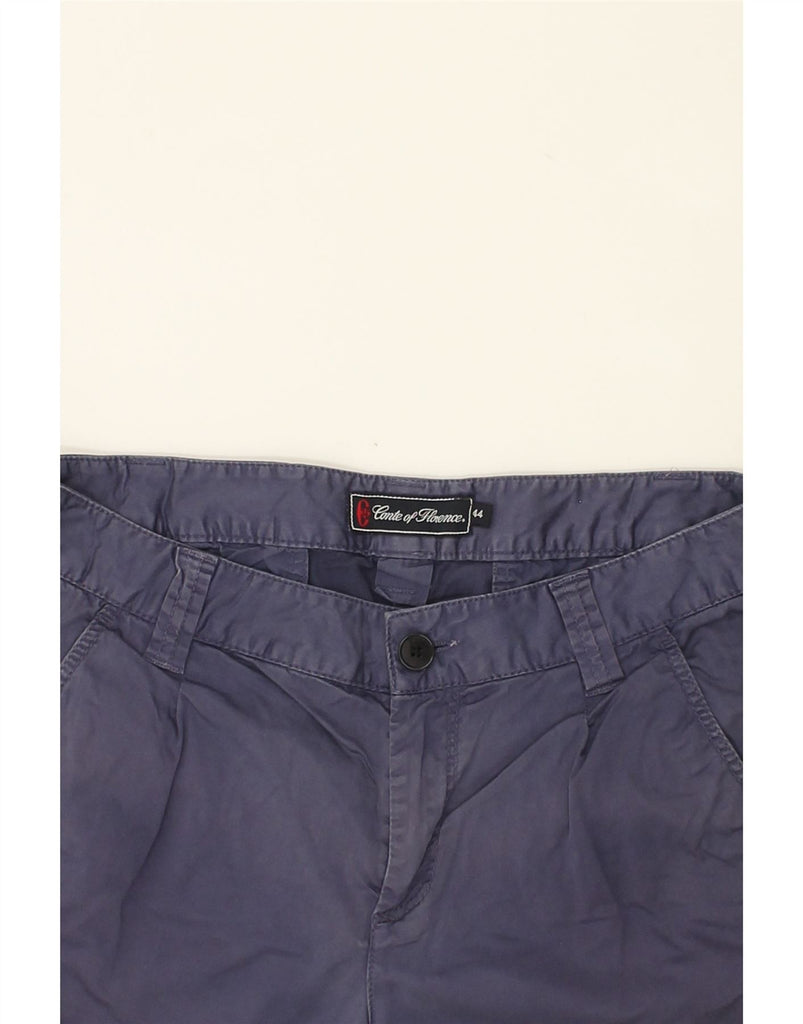 CONTE OF FLORENCE Womens Chino Shorts IT 44 Medium W30 Navy Blue Cotton | Vintage Conte of Florence | Thrift | Second-Hand Conte of Florence | Used Clothing | Messina Hembry 