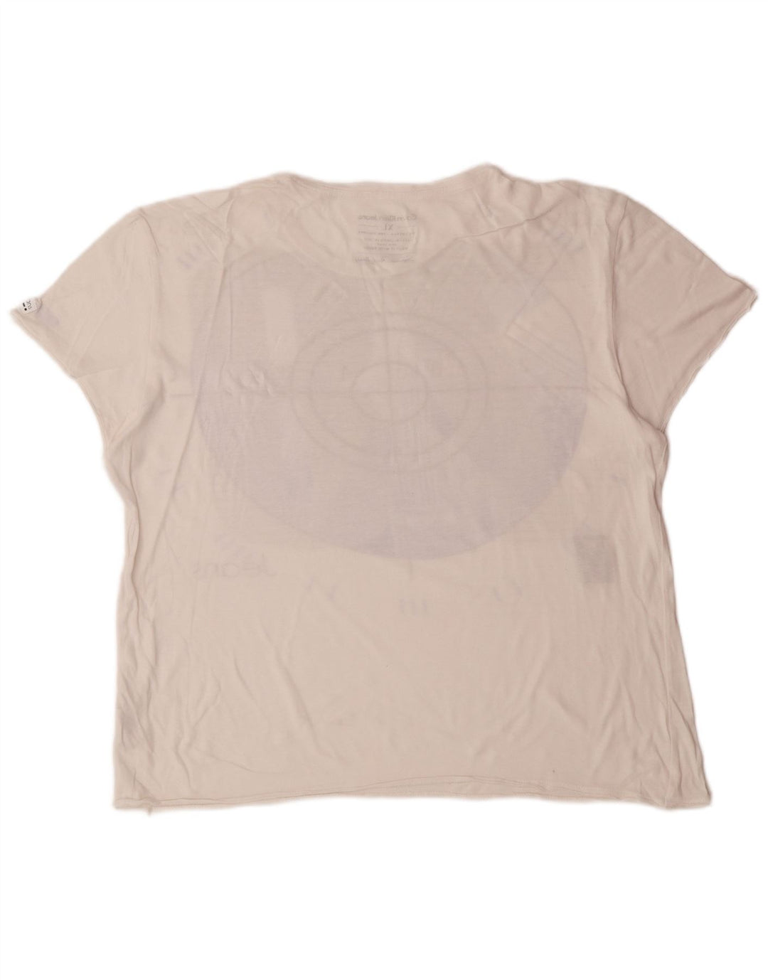 CALVIN KLEIN JEANS Womens Graphic T-Shirt Top UK 18 XL White Cotton
