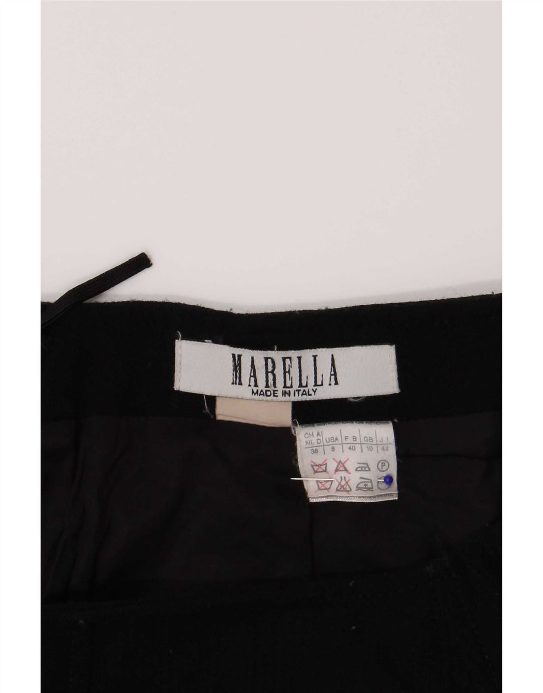 Marella Womens Mini Skirt UK 10 Small W26  Black Wool