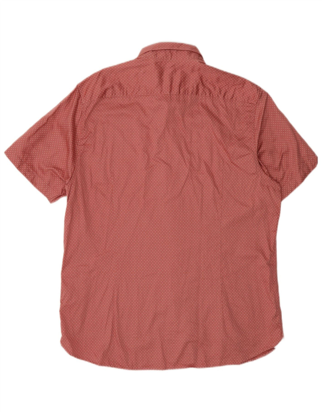 Ted Baker Mens Short Sleeve Shirt Size 5 XL Pink Spotted Cotton