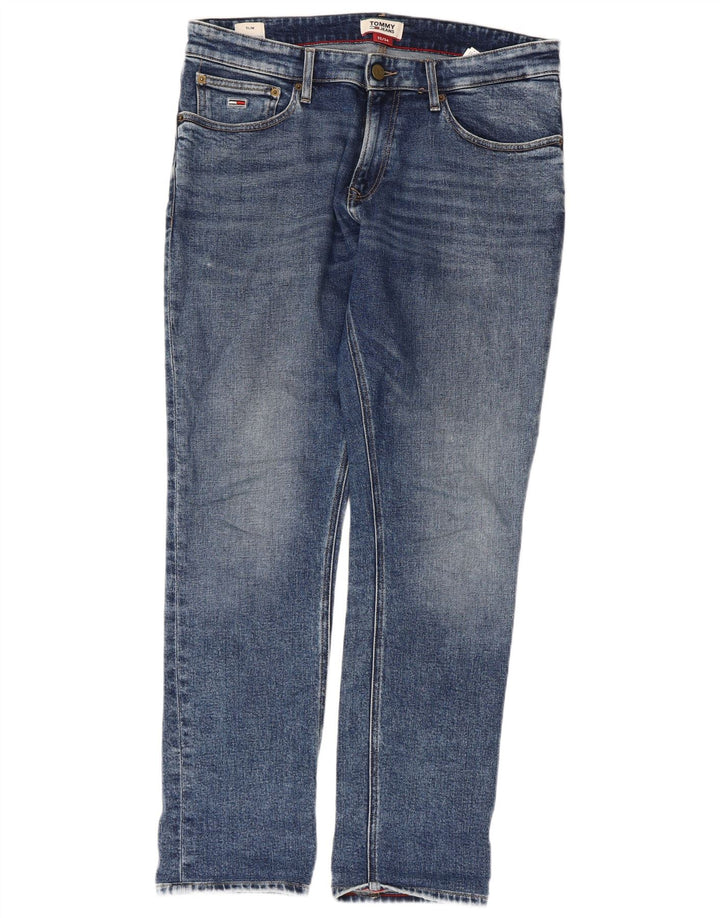 Tommy Hilfiger Mens Slim Jeans W32 L31 Blue Cotton