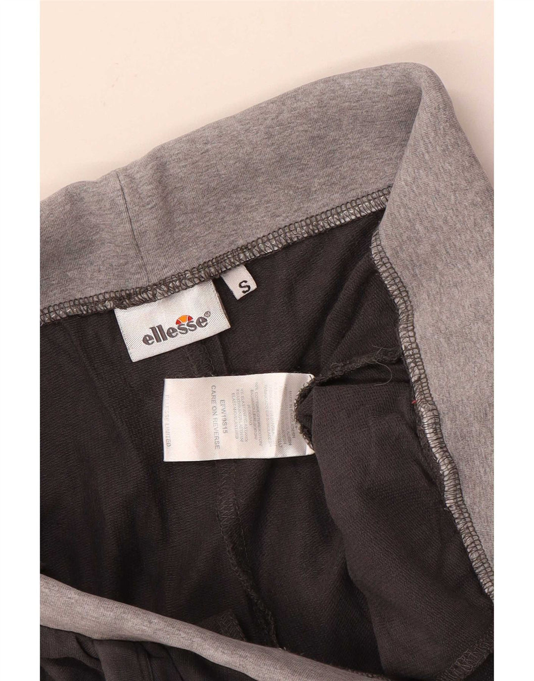 Ellesse Womens Tracksuit Trousers Joggers Small Grey Colourblock Cotton