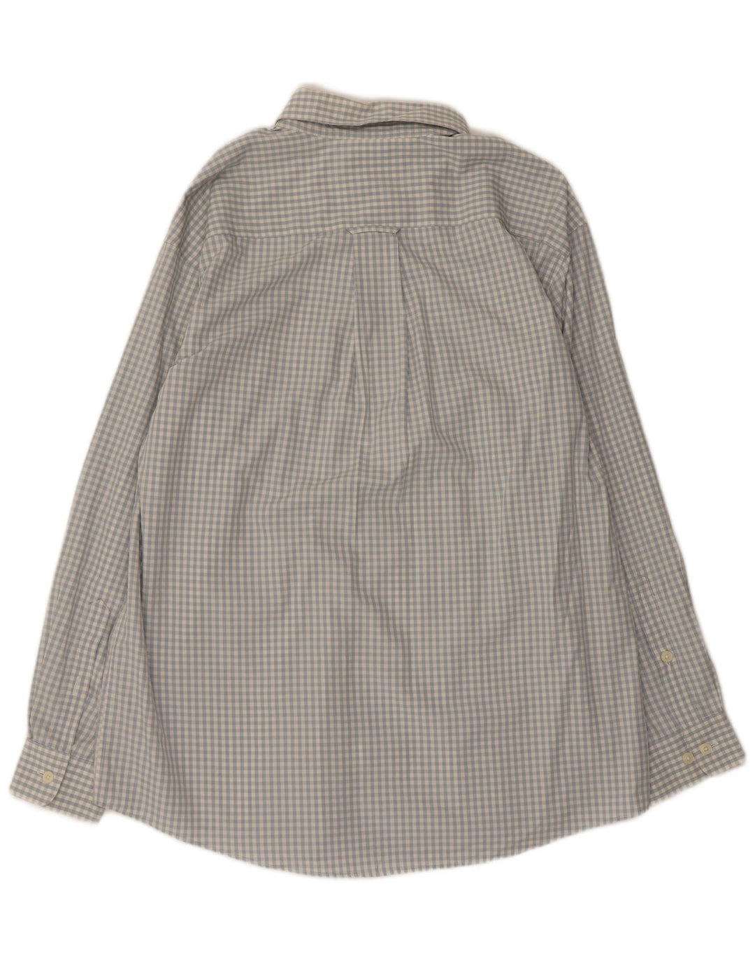 Orvis Mens Shirt Large Blue Gingham Cotton