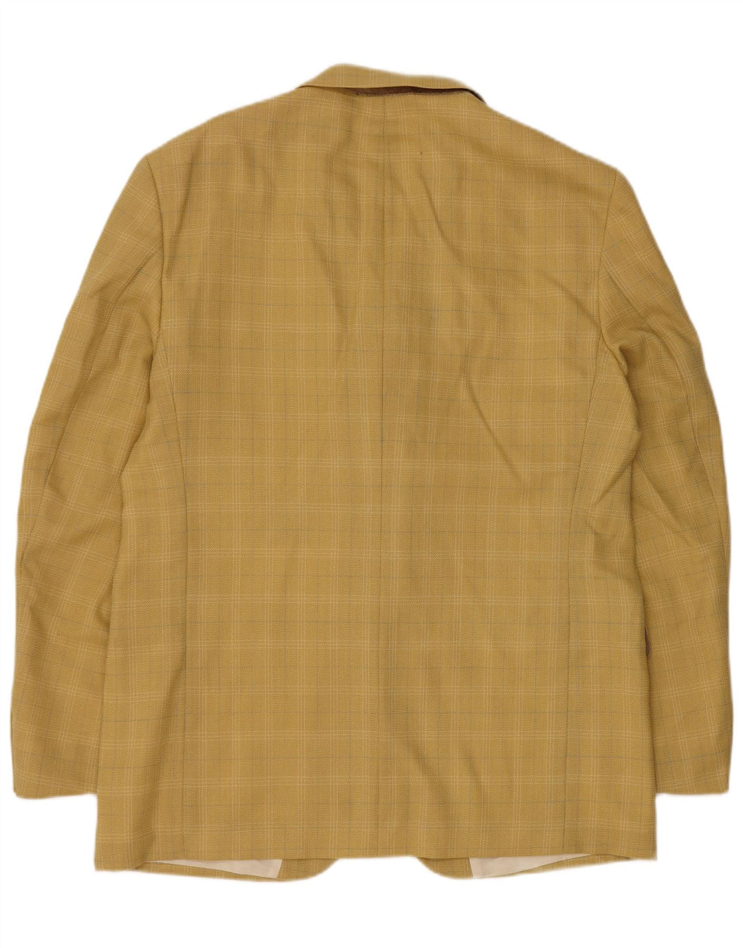 Vestra Mens 3 Button Blazer Jacket UK 38 Medium Yellow Check