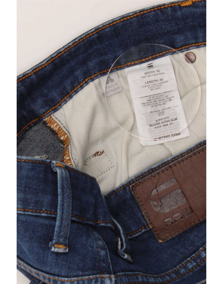 G-Star Mens Revend Super Slim Jeans W32 L30 Blue Cotton