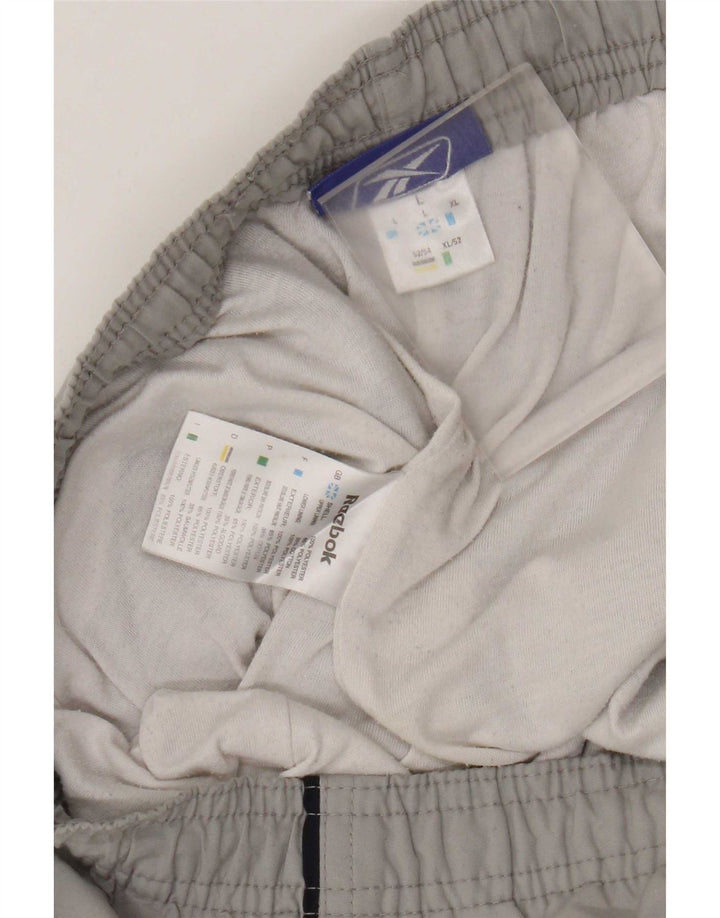 Reebok Mens Graphic Tracksuit Trousers Joggers Large Grey Polyester