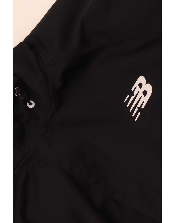 New Balance Mens Hooded Rain Jacket UK 38 Medium Black