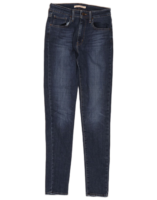 Levi's Womens 721 High Rise Skinny Jeans W27 L30 Navy Blue Cotton