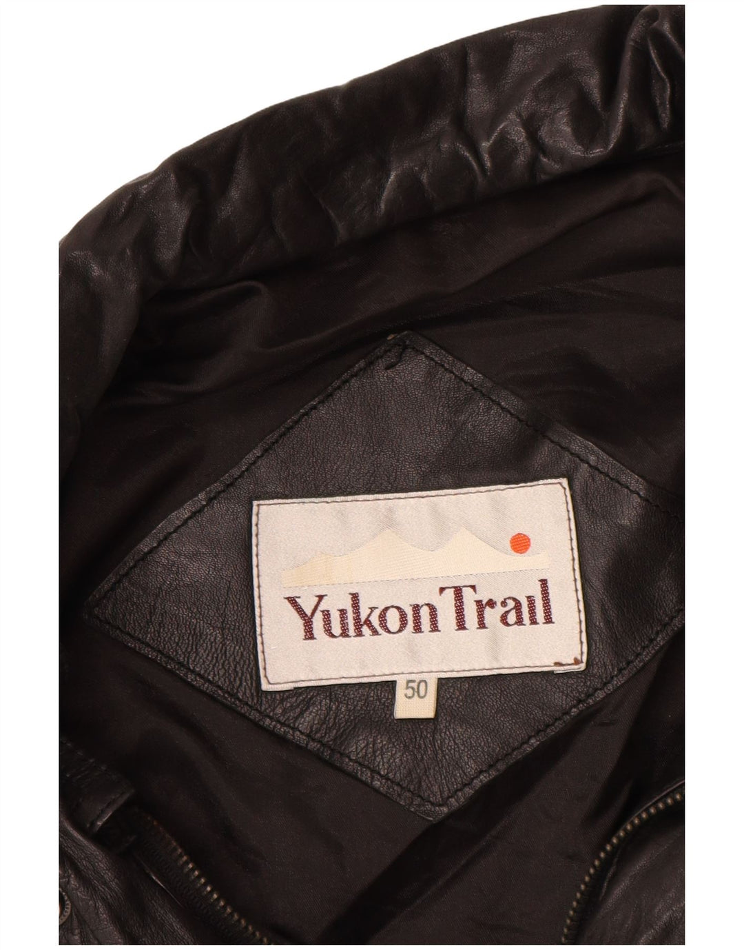 Yukon Trail Mens Leather Jacket IT 50 Large Black
