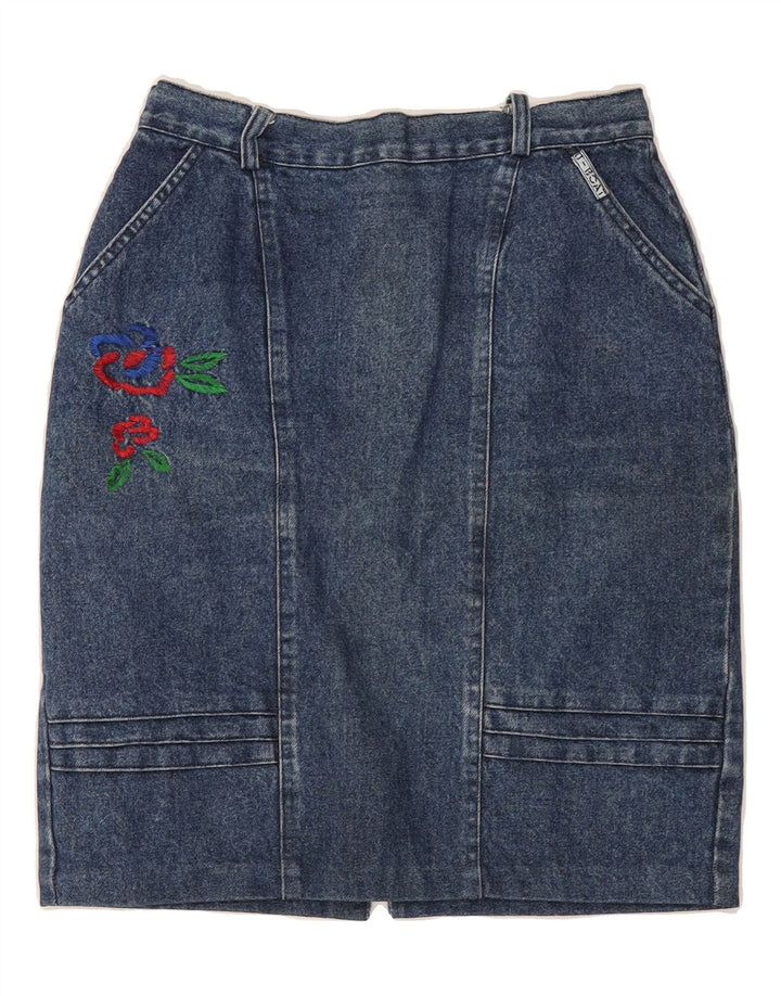 VINTAGE Womens Denim Skirt W28 Medium  Blue Vintage Vintage and Second-Hand Vintage from Messina Hembry 