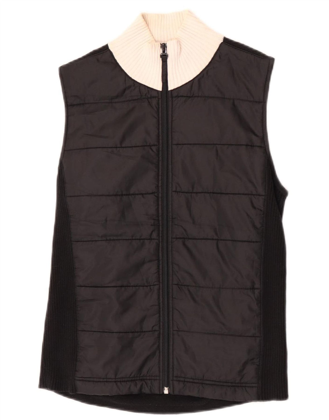 Tommy Hilfiger Womens Gilet UK 12 Medium Black Colourblock Cotton