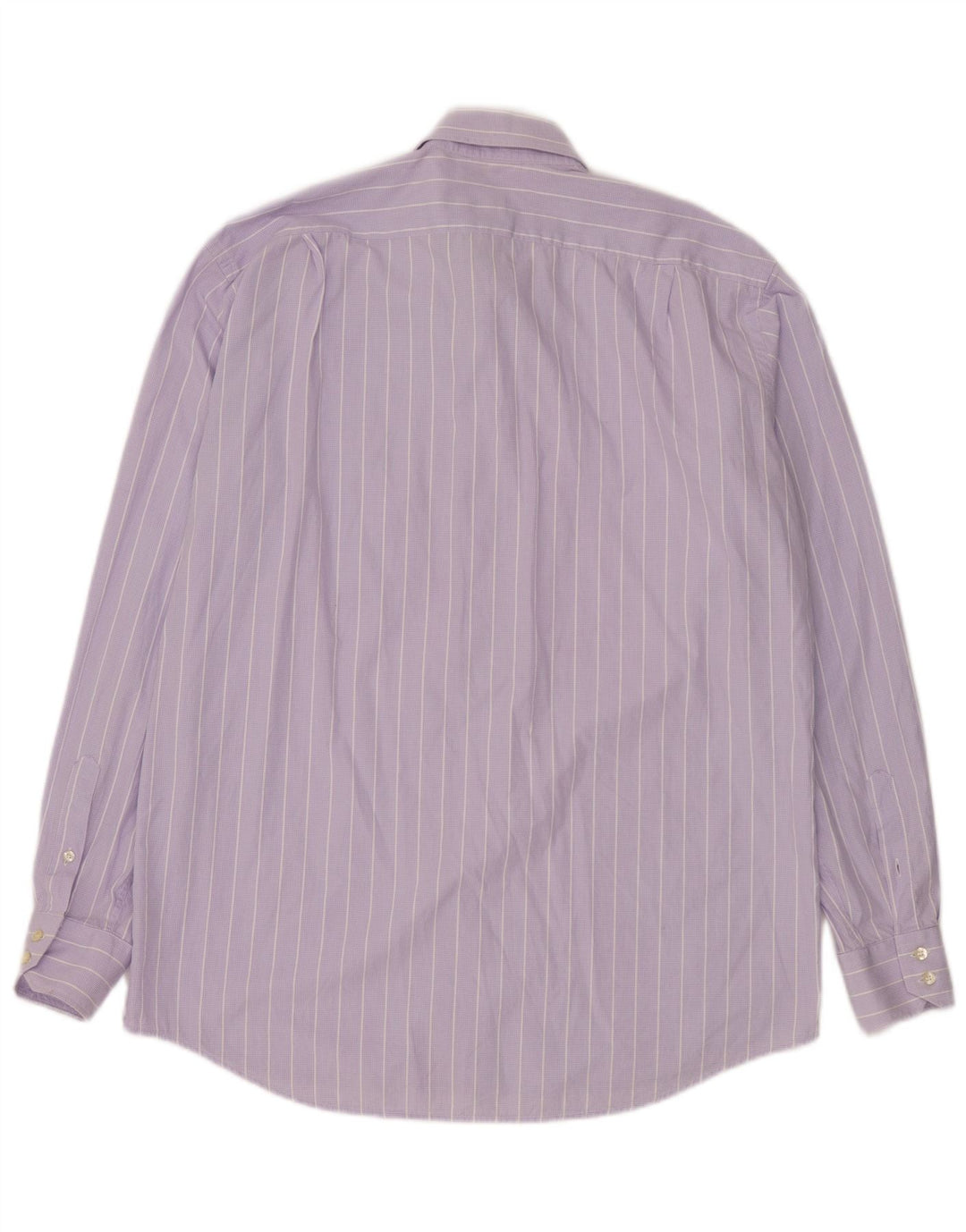 Lacoste Mens Shirt Size 42 Large Purple Striped Cotton